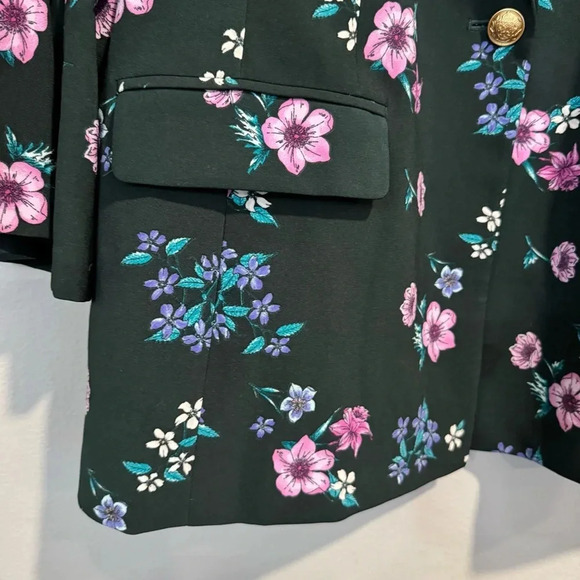 Lane Bryant The Bryant Blazer One Button Dark Cottagecore Floral Spring 20P - Picture 3 of 8